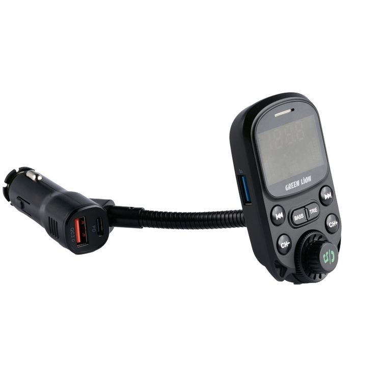 Green Lion Bluetooth Hands-Free FM Car Charger 2 - Black