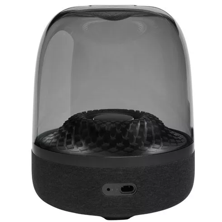 Harman Kardon Aura Studio 4 Wireless Stereo Speaker, Superior Sound performance, Unique diamond-effect lighting that dances to the music - Black