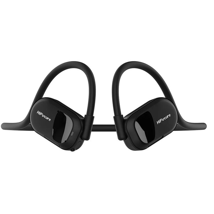 HiFuture FutureMate Air Conduction Headphones with Dual ENC Microphones, Up to 8 Hours Working Time, 10m Transmission Range, Bluetooth Version 5.3, Secure Fit, Lightweight Design - Black