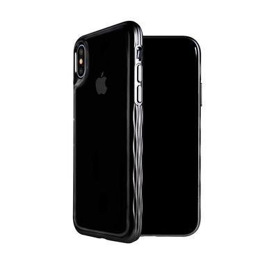 Viva Madrid Glosa Mist Slim Lightweight Back Case Compatible for iPhone X - Scratch Resistance - Shock Absorbent - Easy Access to All Ports - Drop Protection Back Cover - Jet Black