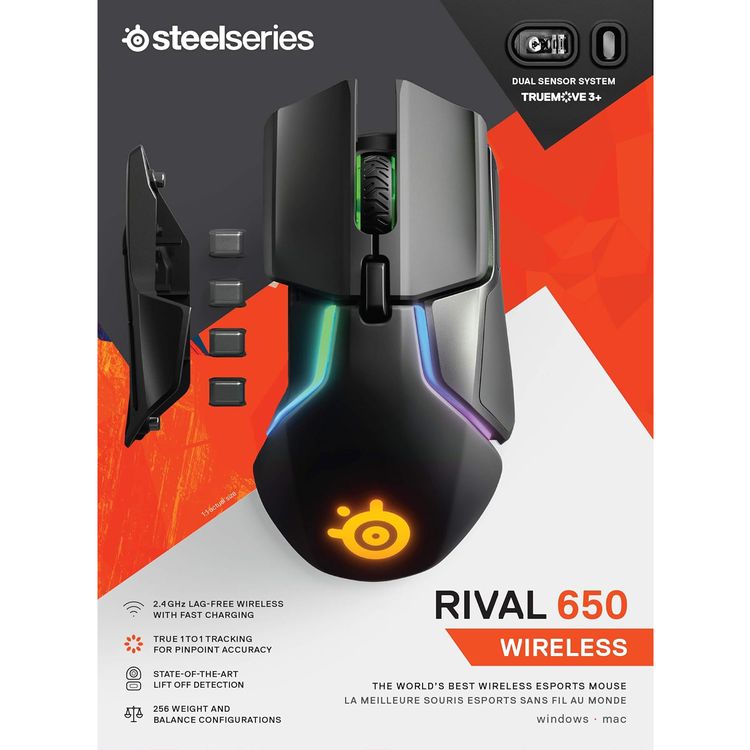 SteelSeries Rival 650 Wireless 62456 - Black