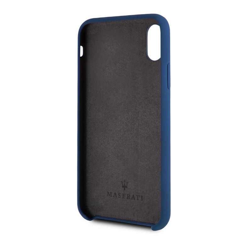 CG MOBILE Maserati Silicone Hard Phone Case Compatible for Apple iPhone X Officially Licensed  - Blue