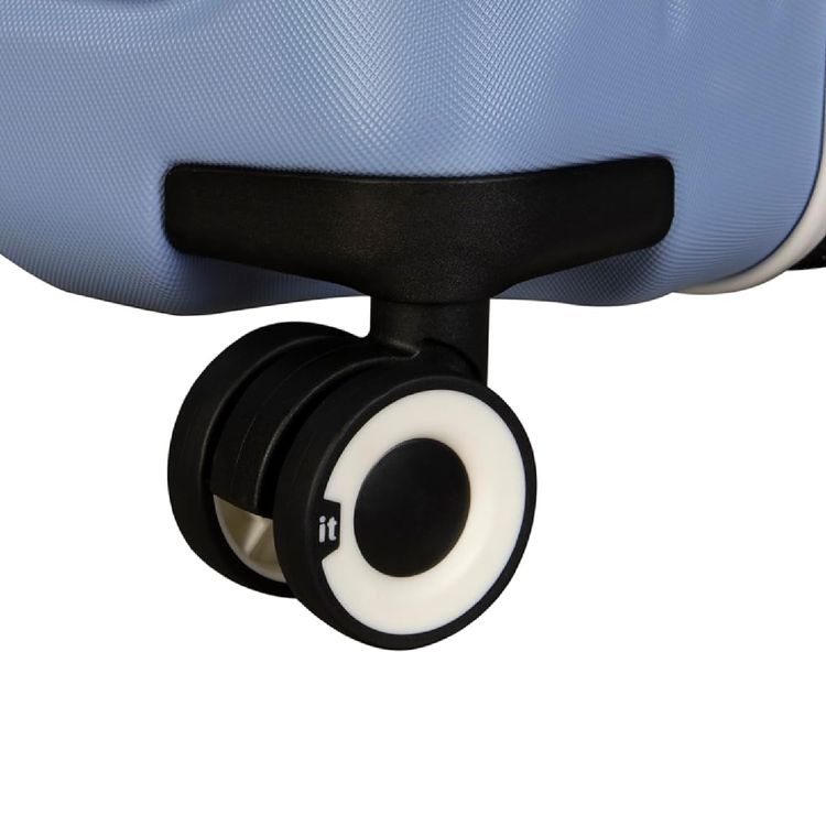 it Luggage Convolved Cabin Trolley, ABS Hard Shell, Expandable Design, Spinner Wheels, TSA Lock - Sky blue / Blue