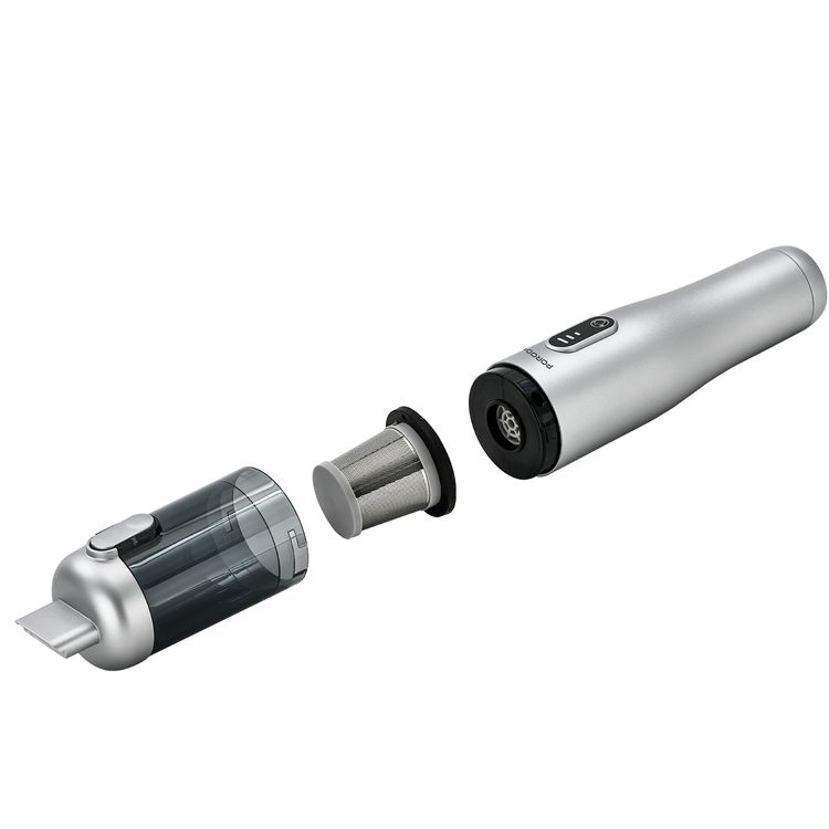 Porodo 9-in-1 Blower & Vacuum Cleaner with Multiple Blowing Nozzles, 110W Rated Power, 38 Minutes Working Time, 0.2L Dust Cup Capacity, Washable HEPA Filter, Brushless Motor, USB-C Charging Port - Gray