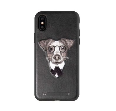 Viva Madrid Cuelo Animal Print Back Case Compatible for iPhone X - Shock Absorbent - Easy Access to All Ports - Scratch Resistance - Drop Protection Lightweight Back Cover - Jack Russell