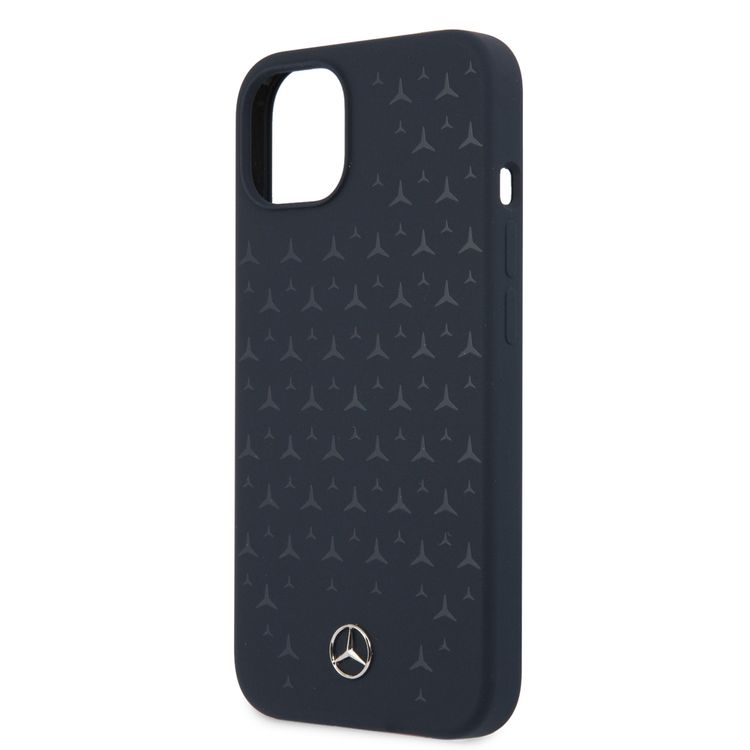 CG MOBILE Mercedes Benz Liquid Silicone Case With Stars Pattern Compatible for iPhone 13 (6.1") Anti-Scratch, Easy Access to All Ports, Drop Protection