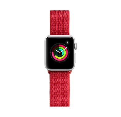 Porodo Nylon Watch Band Compatible For Apple Watch 44mm/42 - Red
