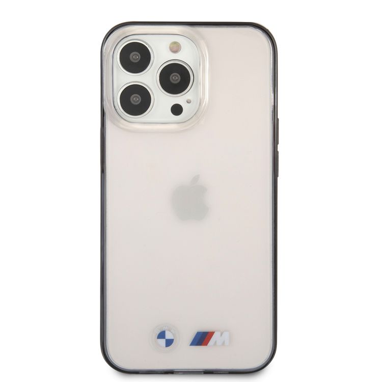 CG MOBILE BMW M Collection PC Transparent Hard Case with Matt Black Edges Compatible for iPhone 13 Pro (6.1") Easy Access to All Ports, Anti-Scratch - Transparent