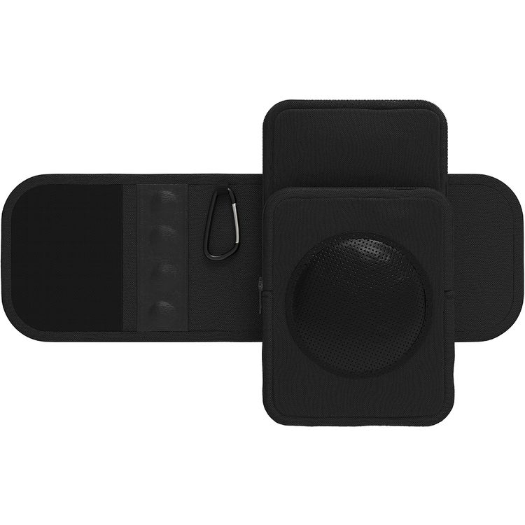 Porodo Lifestyle Magnetic Water Bottle Bag for Standard Water Bottles, Durable Neoprene Material, Magnetic Phone Holder, 3mm Magnet Thickness, Compact & Portable - Black