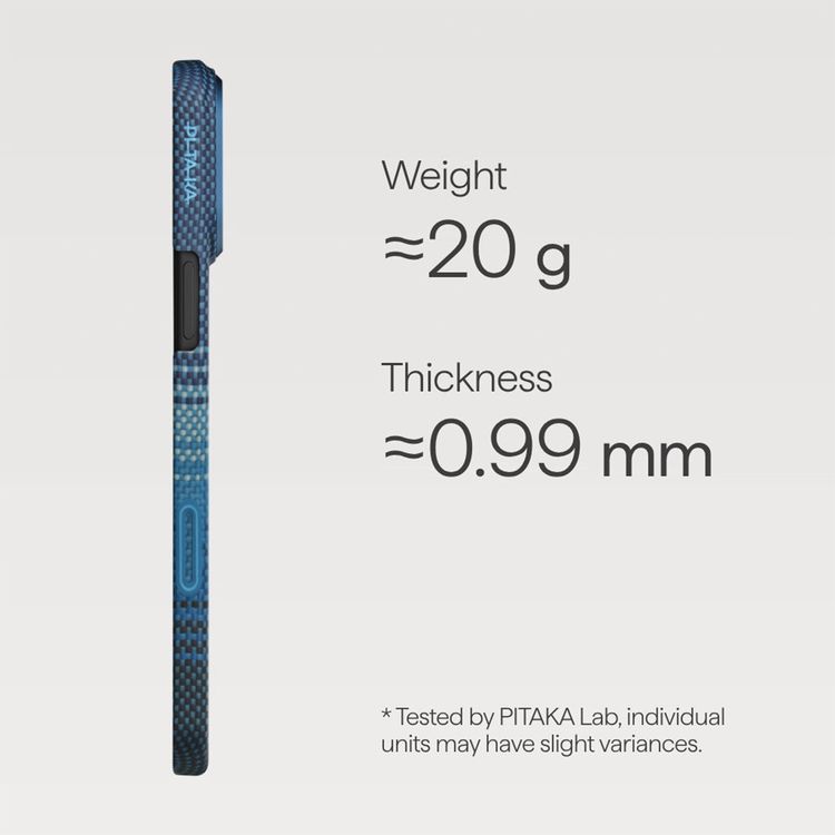 Pitaka Ultra-Slim Case for iPhone 17 Pro Max with MagSafe Compatibility, Scratch protection, Ultra-Slim, PitaTap, Lightweight Design - Moonrise