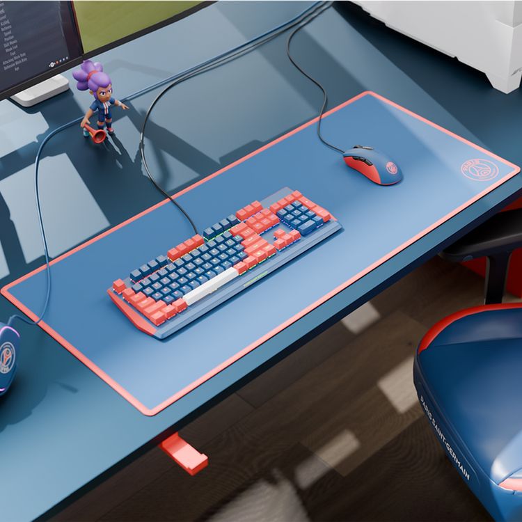 PSG E-Sports Gaming Matt Mouse Pad, Premium Jacquard Fabric Material, Non-Slip Surface, 5mm Thickness, XL Size, Waterproof - Blue