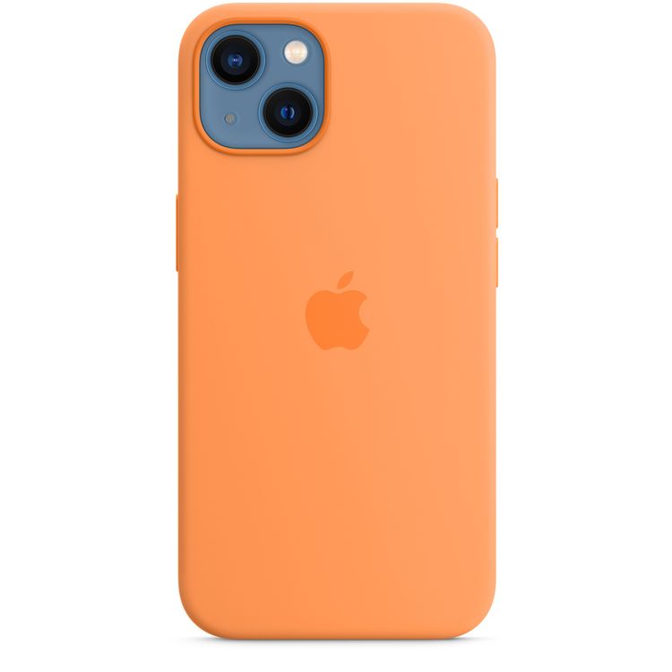 Apple Silicone Case with MagSafe Compatible for iPhone 13 (6.1") – Marigold