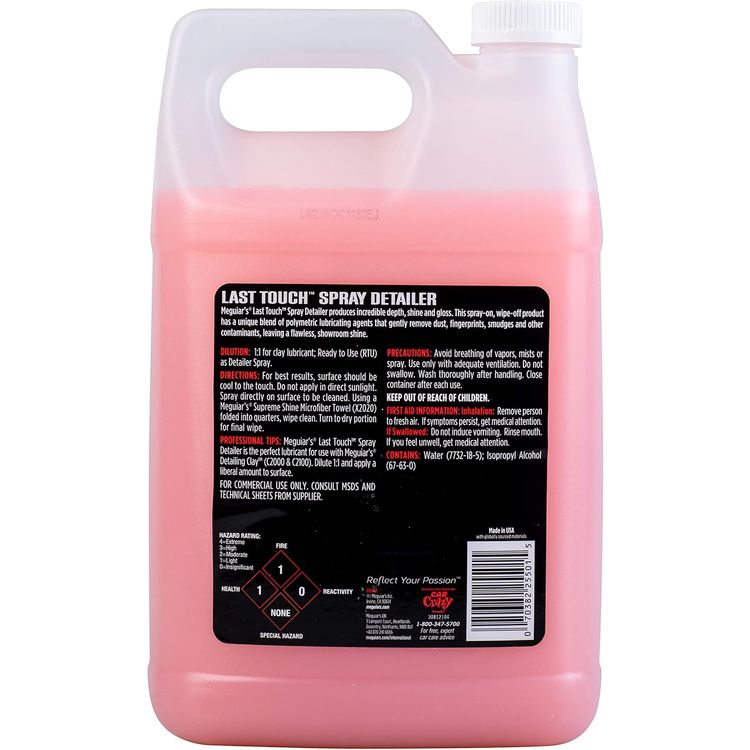 Meguiar's Last Touch Spray Detailer, Liquid, 3785ml