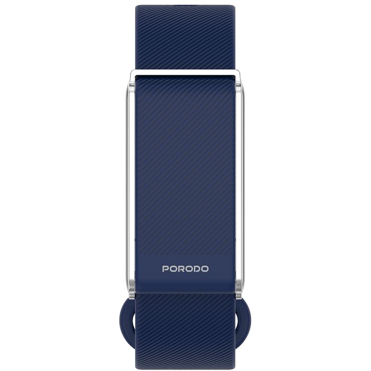 Porodo TrackFit Screenless Smart Fitness Band with Bluetooth Version 5.4, 2 Hours Charging Time, 30-Days Battery Life, Heart Rate and Blood Oxygen Monitoring, Sleep Analysis, Long Battery Life - Blue
