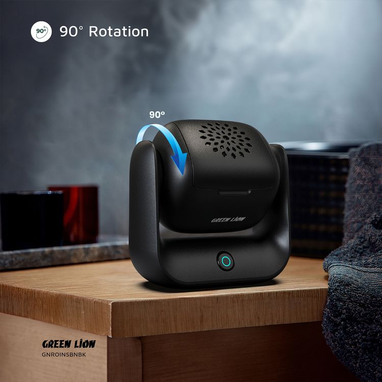 مبخرة دوارة من جرين ليون، سعة بطارية 1500 مللي أمبير، منفذ شحن من النوع C، درجة حرارة تسخين 700 درجة مئوية، حرق واحد لمدة دقيقتين، دوران 90 دmperature, 2 Minutes Single Burning, 90° Rotation, LED Indicatorرجة، مؤشر LED