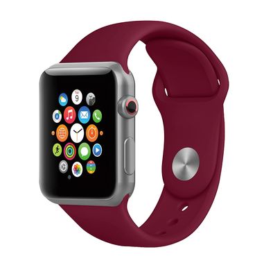 Porodo iGuard Silicone Loop Watch Band for Apple Watch 42/44/45mm, Easy Attachment & Detachment, Comfort Fit, Compatible with  Apple Watch Series 4/5/6/7/SE, User Friendly, Lightweight, Adjustable, High Quality - Rose Red