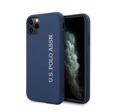 CG MOBILE U.S.Polo Assn. Silicone Effect Case Vertical Logo Compatible for iPhone 11 Pro ( 5.8" ) Shock Resistant, Scratches Resistant, Easy Access to All Ports