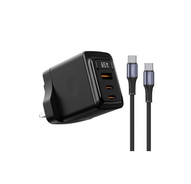 Porodo GaN Wall Charger with USB-C to USB-C Cable, Single...