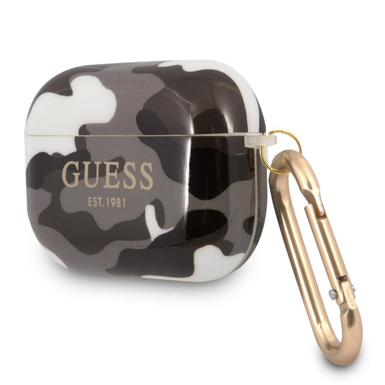  سي جي موبايل من غيس جراب تمويه لامع من مادة البولي يوريثان الحراري مع حلقة مضادة للفقد متوافقة مع ايربودز ، غطاء مقاوم للخدش والسقوط ، جراب واقٍ من السيليكون مقاوم للغبار متوافق مع ايربودز برو مرخص رسميًا