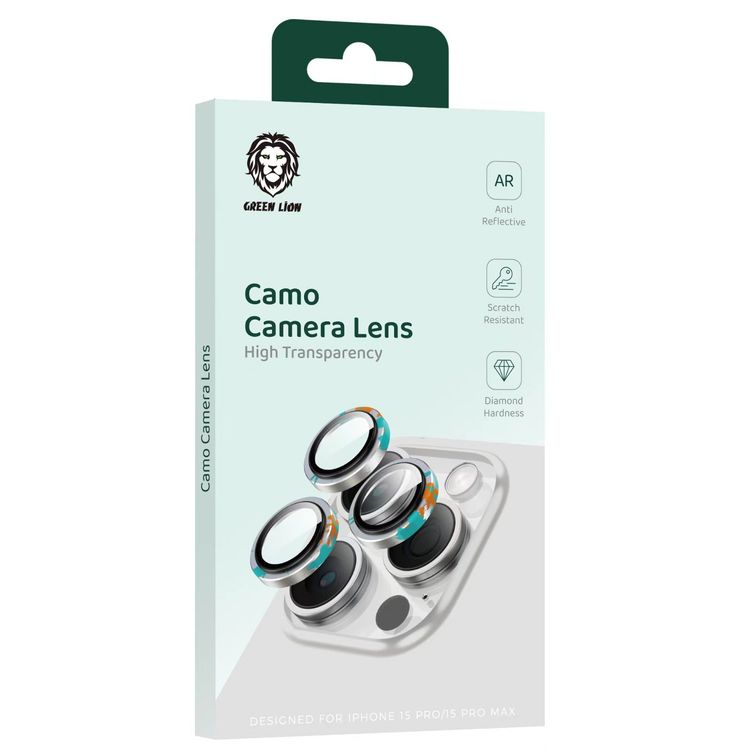 Green Lion iPhone 15 Pro / Pro Max For Camo High Transparency Camera Lens - Silver
