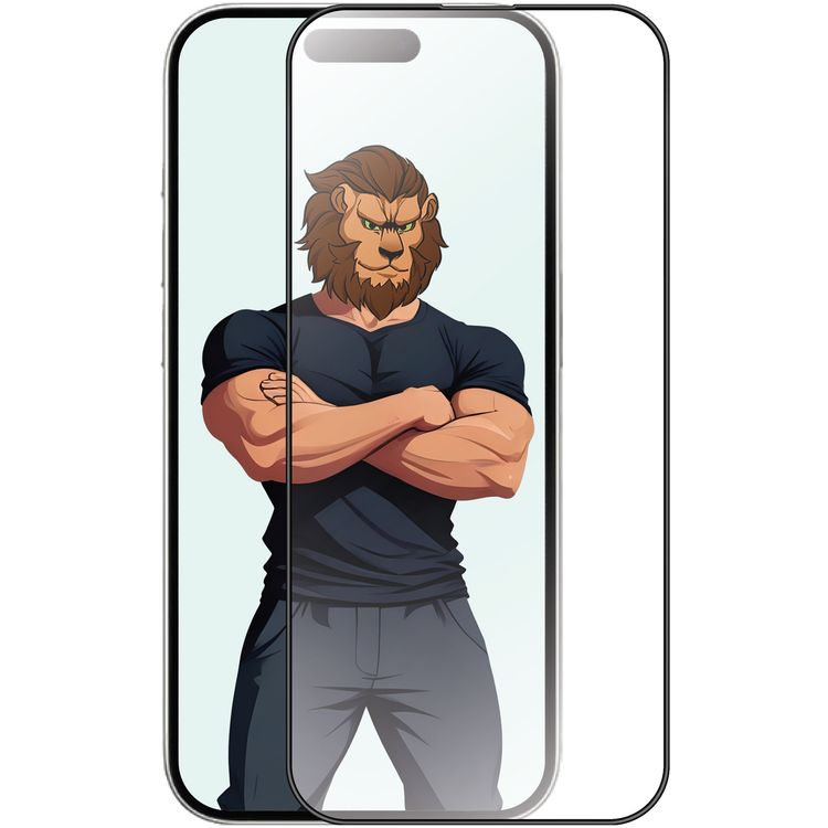 Green Lion 3D Silicone Plus High Definition Edge Glass for iPhone 16, Anti Fingerprint, Highly Responsive, Anti Scratch, Grease Resistance - Clear