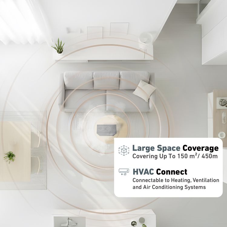 Green Lion Smart Scent Pro Fragrance Diffuser with Fragrance Bottle, Smart App Control, Quiet Operation, 5 Timer Settings, HVAC Connect, Aromatherapy, Wall-Mount, Security Lock - Black 