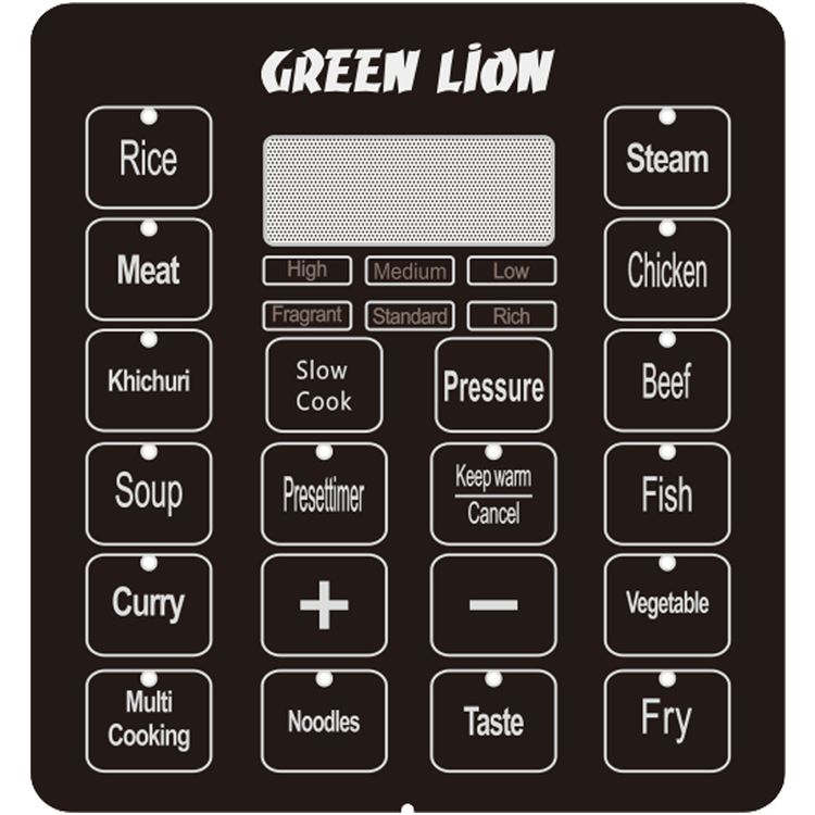 Green Lion Electric Pressure Cooker with 6L Capacity & 22cm Diameter, 14 Cooking Modes, 24-Hour Preset Function, One Button Control, Digital Display, Auto-Warm Function, Energy Efficient, Easy-to-Use, Stainless Steel Material - Black