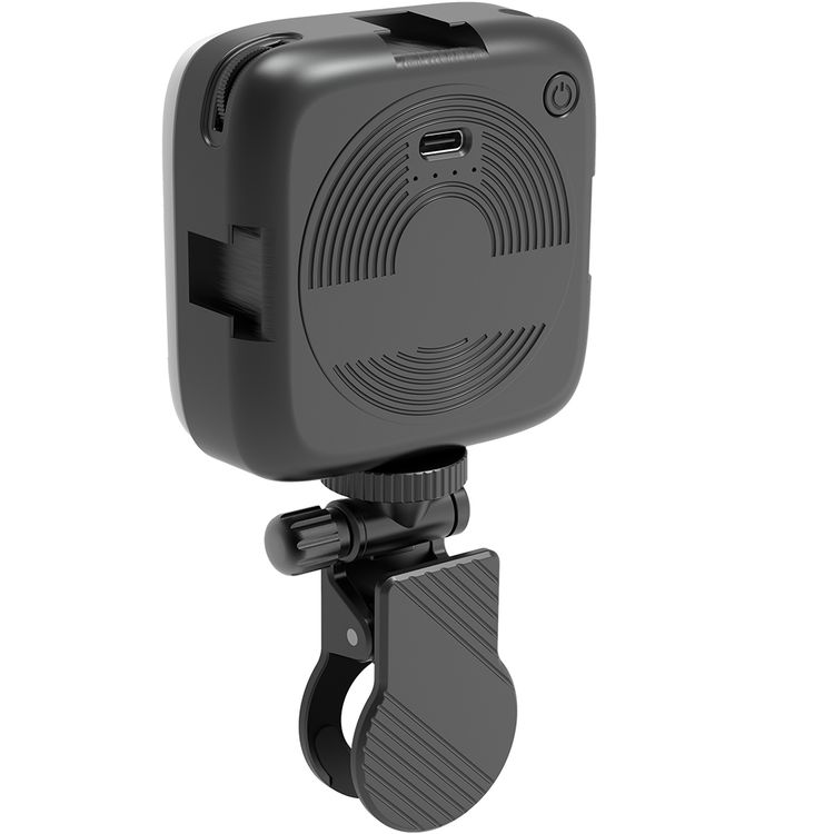 Green Lion Mini Snap Light, ABS Material, 2000mAh Battery Capacity, 100-1250Lm Brightness, 2-8 Hours Working Time, 3 Hours Charging Time, Type-C Charging Port - Black