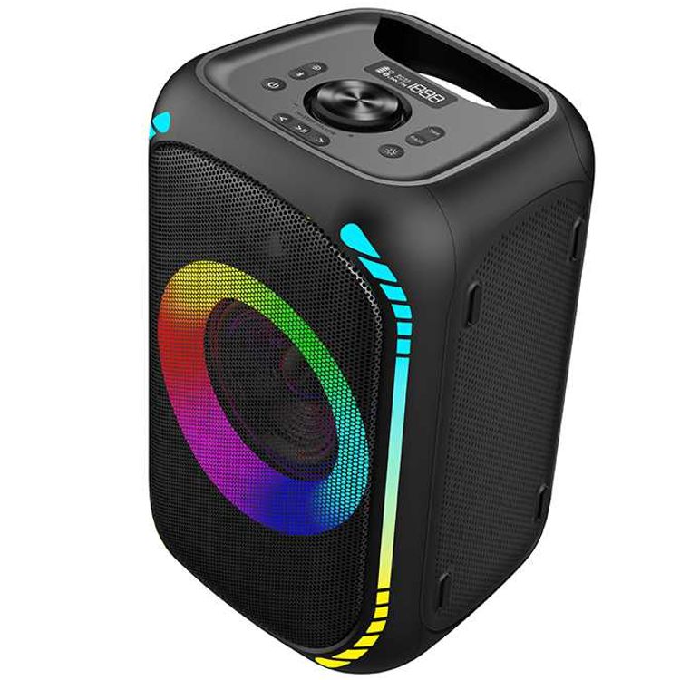 Porodo Soundtec Party Speaker 200W with 5.25  Woofer 2  Tweeter and FM - Black