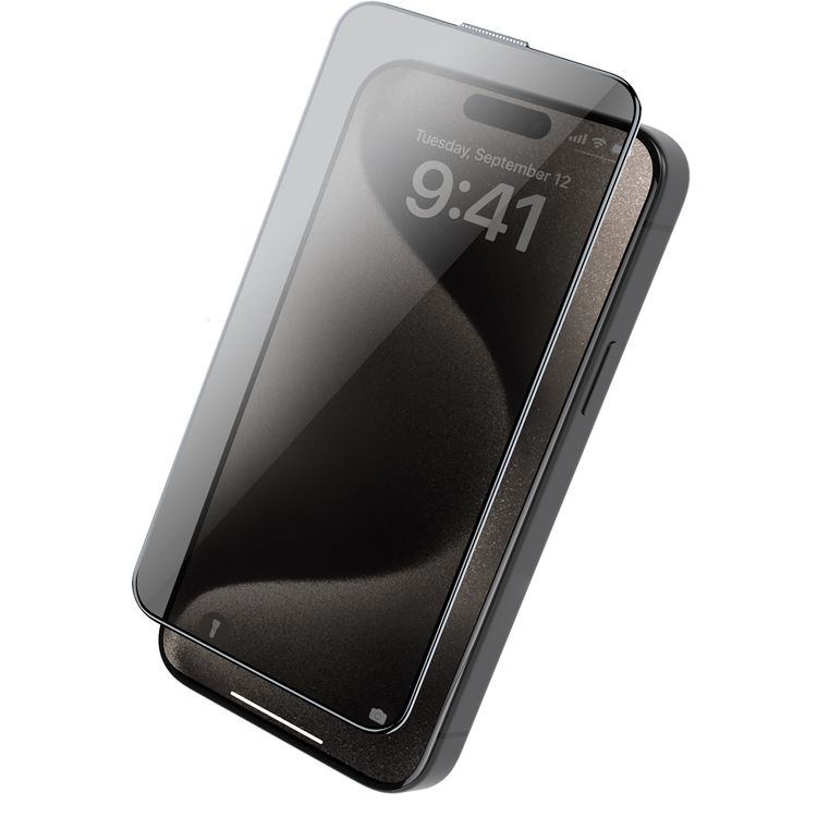 واقي شاشة الخصوصية من iFroog، زجاج حماية كاملة مضاد للتجسس لهاتف iPhone 16 Pro Max، مضاد لبصمات الأصابع ومقاوم للخدش - اسود