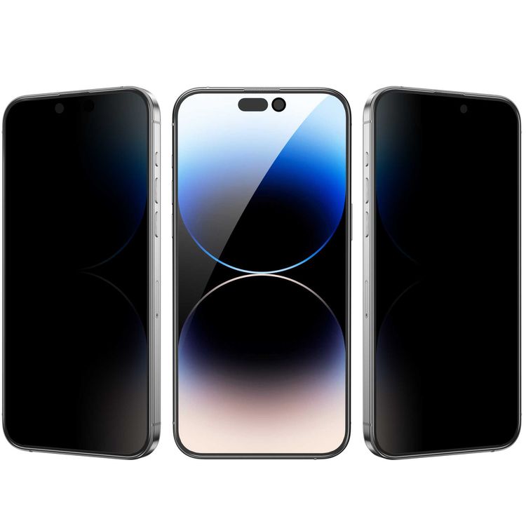 Green Lion 3D PET Pro Screen Protector for iPhone 15, Bubble Free, Blocked Side Viewing, Highly Responsive, Crystal Clear, Anti Fingerprint - Black