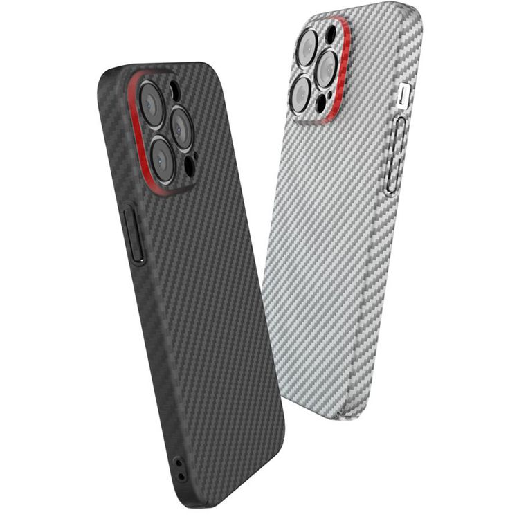 Green Lion Carbon Plus Case for iPhone 13 Pro Max with Camera Protection, Slim & Lightweight Design, Carbon Fiber Material - Black