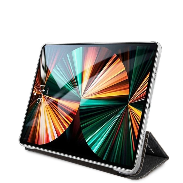 Karl Lagerfeld PU Saffiano Karl Head Folio Case for iPad 11" - Silver