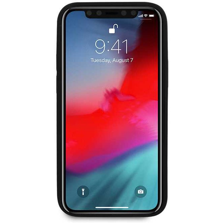 Karl Lagerfeld PU Leather Case Ikonik Outline Embossed and Metal Logo for Apple iPhone 12 Mini (5.4 ) - White