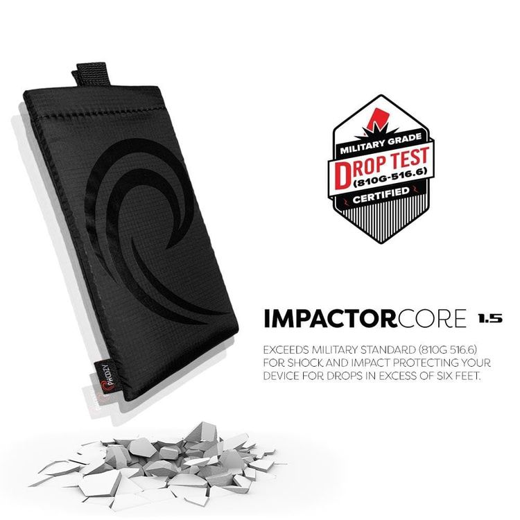 Phoozy Apollo II Series Thermal Mobile Phone Case Capsule, Prevents Overheating, Shock & Impact Protection, Insulated Ultra-Slim Weatherproof Pouch, Extends Battery Life - Black