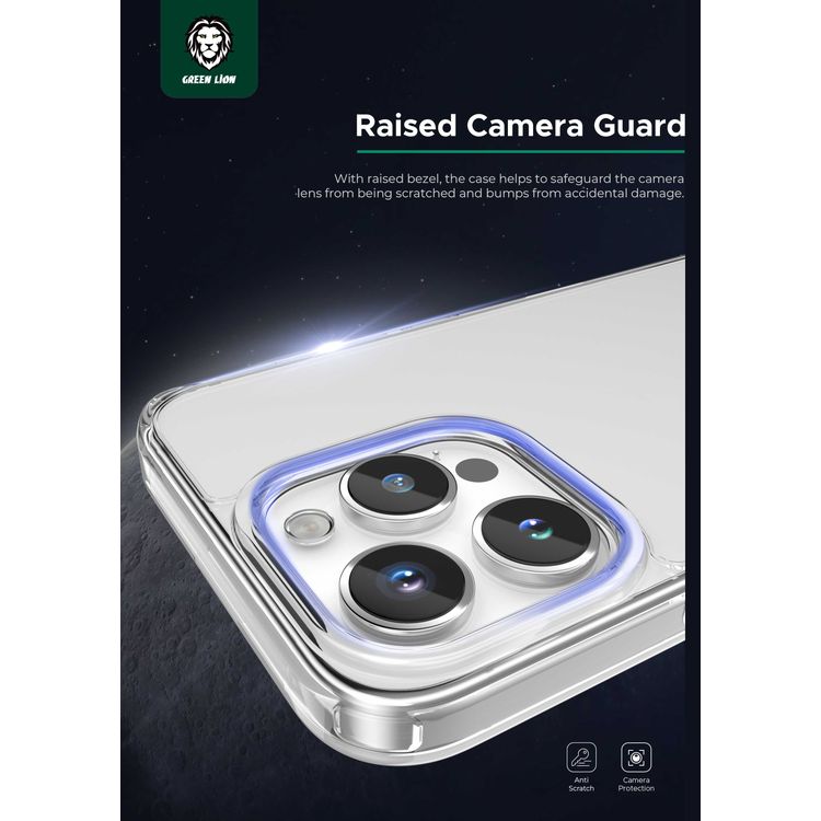  Green Lion iPhone 15 Plus for Crystal Clear Case, Anti-Microbial Protection, Military-level Protection, Precise Cutouts, TPU Case Material, Scratch and Damage Protection - Clear