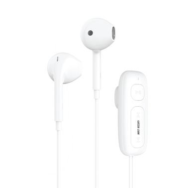 Green Lion Clip Tune Wireless Earphones with Creative Clip-On Design, Up to 11 Hours Working Time, 14.2mm Speaker, Control Buttons, 60 Hours Standby, Comfortable to Wear, USB-C Charging Port - White