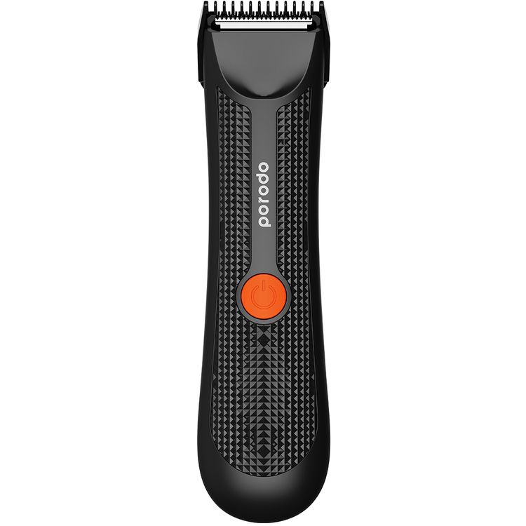 Porodo Lifestyle Sensitive Parts Hair Trimmer, 3.7V 600mAh Battery Capacity, 80 Minutes Working Time, 90 Minutes Charging Time, Ergonomic no-Slip Handle, IPX5 Water-Resistant - Black