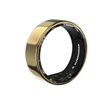 Ultrahuman Ring AIR Smart Ring Size 6, Battery Life 6 Days, 3h Charging Time, iOS & Android Compatible, 24mAh LiPo Battery, Bluetooth Low Energy - Bionic Gold