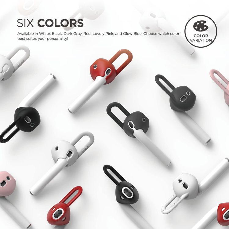 Elago Silicone Earpad For Apple AirPods 1/2 Generation, Two Sizes, Premium Silicone, Suitable for Jogging, Cycling, Gym and Other Fitness Activities