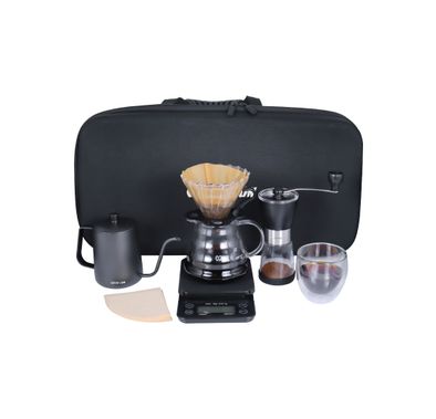 Green Lion G-50 600ml Black 8 in 1 Coffee Maker Set