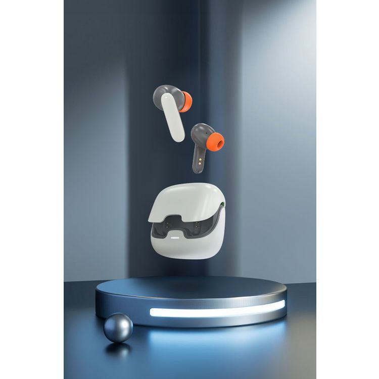 Green Lion Florence True Wireless Earbuds with Touch Control, Low Latency Mode, Voice Assistant, Quad -Mic with ENC Technology, Gaming Mode, Up to 6 Hours Play Time, 100 Hours Standby Time, Type-C Charging Port, Above 10m Transmission Range - Cream