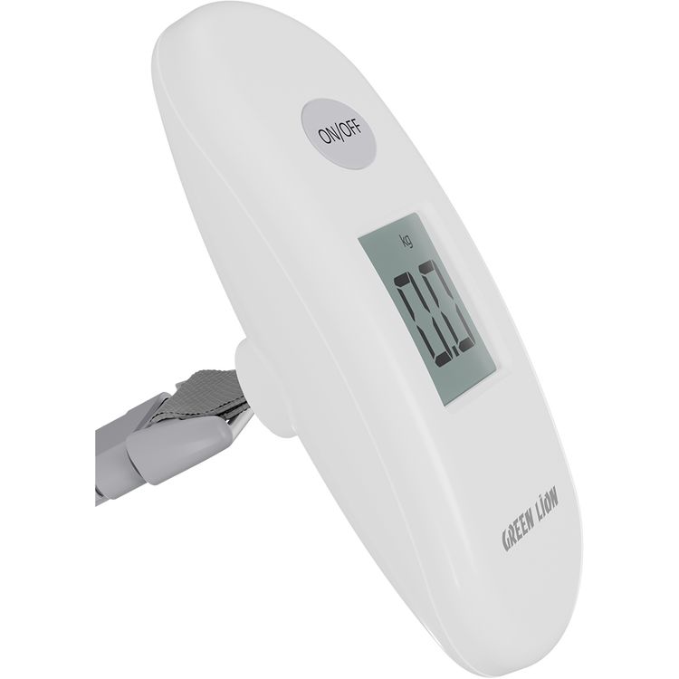 Green Lion Weight Mate Digital Luggage Scale with Overload & Low Battery Indicator, 60s Auto Shut Off, Tare Function, Digital Display, 40kg Capacity & 100g Division - Gray