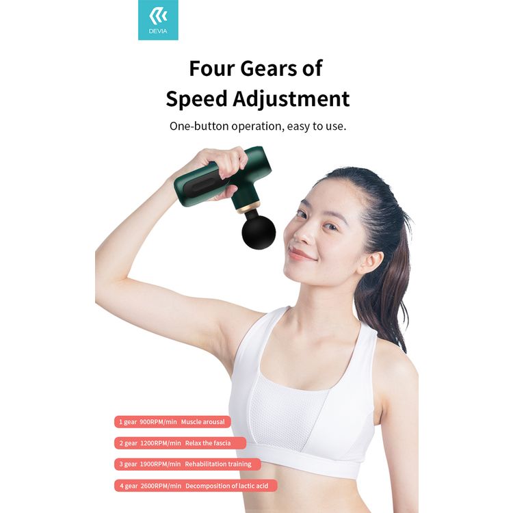 Devia 359651-DGN Mini Fascia Massager { Brushless Motor } 2000mah 25W - Dark Green