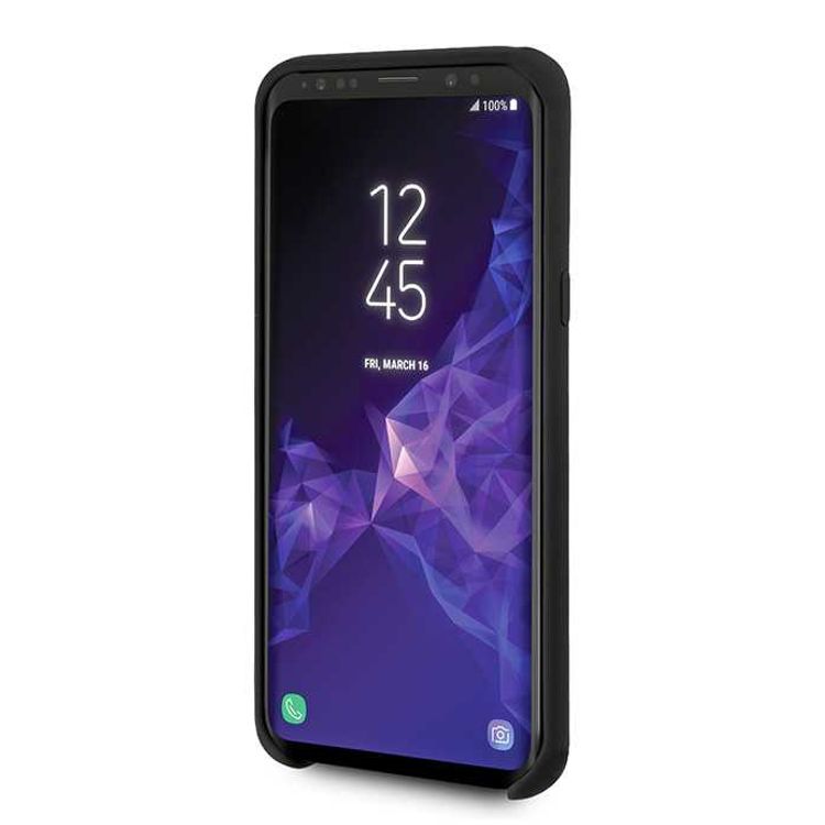 CG MOBILE Ferrari SF Silicone Phone Case Compatible for Samsung Galaxy S9 Plus | Protective Mobile Case Officially Licensed - Black