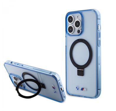 BMW iPhone 15 Pro For MagSafe IML Case with Ring Stand  - Blue