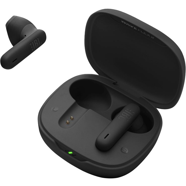 JBL Wave Flex 2 True Wireless Earbuds with Water and Dust Resistant, Multi-Point Connection, JBL Pure Bass Sound, JBL Headphones App - Black