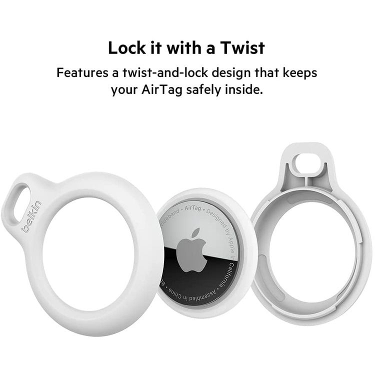 Key Holder Belkin F8W973BTWHT Secure Holder with Key Ring -White