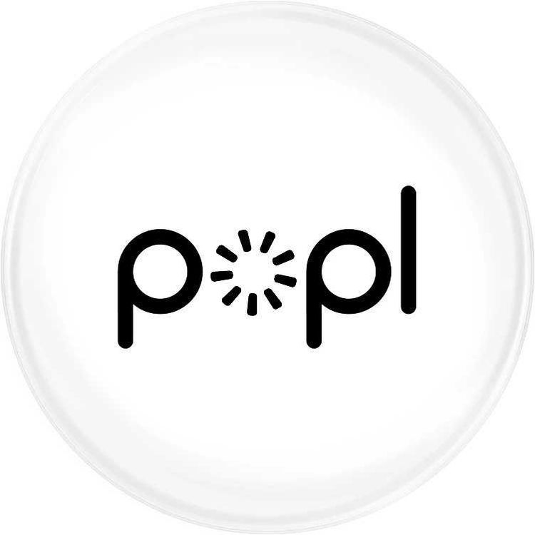 Popl Digital Business Card and Phone Accessory - NFC Tag That Instantly Shares Social Media, Contact Info, Music, Payment Platforms and More - Compatible with iOS and Android - White