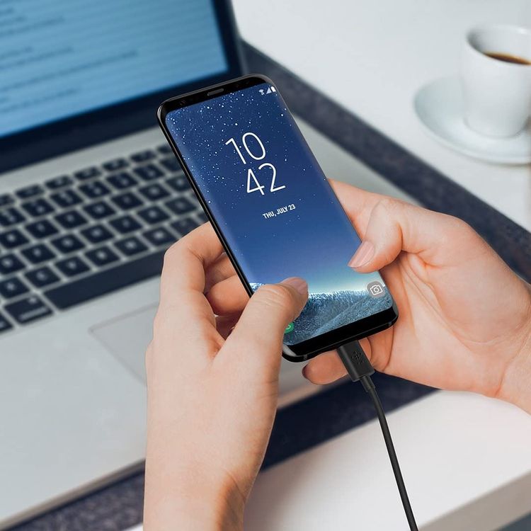 Belkin USB-A to USB-C Charging Cable 3A, Charge and Sync Cord, 480 Mbps Data Transfer Speeds, Reversible USB-C Connector, Fast Charging Cable Compatible for Type-C Devices - Black